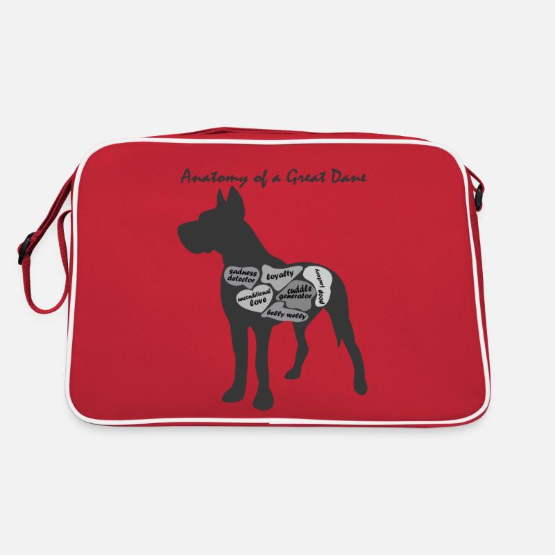 ANATOMIE EINER DEUTSCHEN DOGGE Retro Tasche