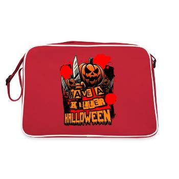 Killer Halloween Pumpkin - Retro Bag - red/white - Back