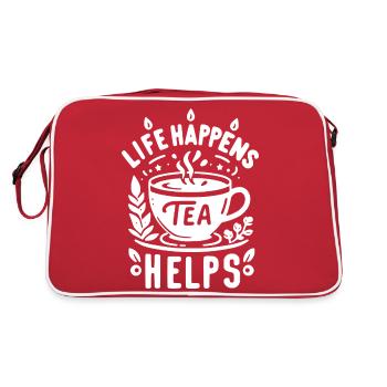 Life Happens Le thé aide - Sac Retro - rouge/blanc - Dos