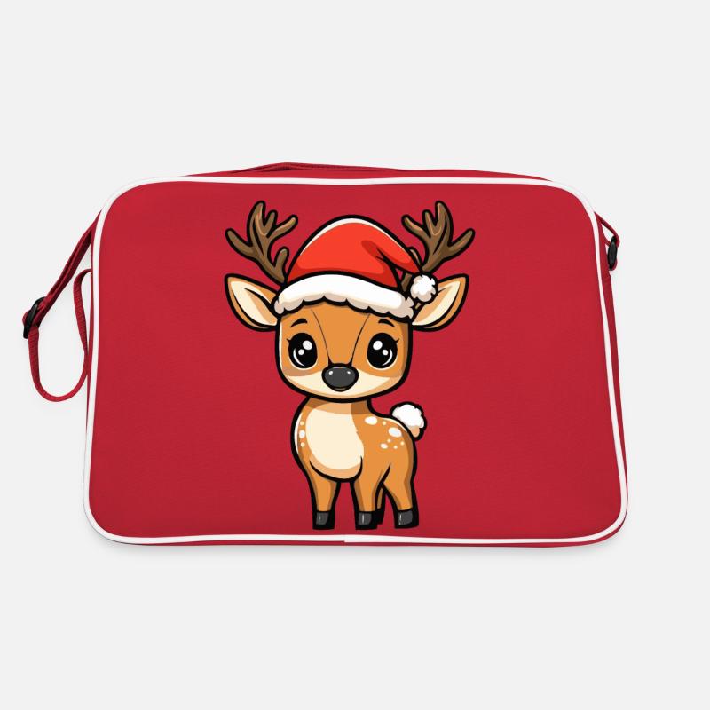 Hirsch Weihnachten Retro Tasche