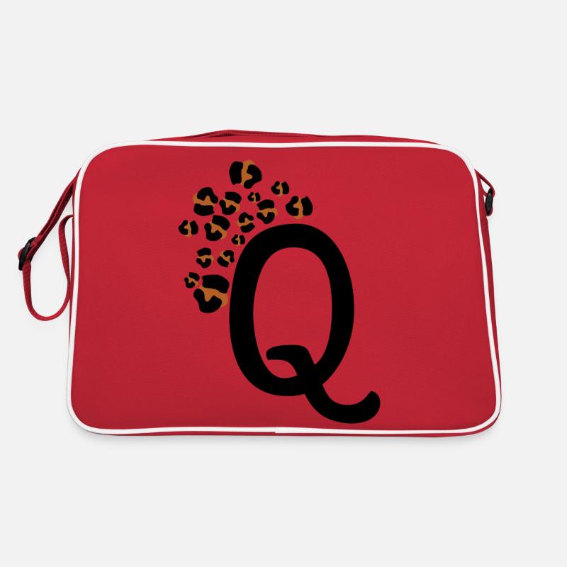 Letter q leopard patterns Retro Bag