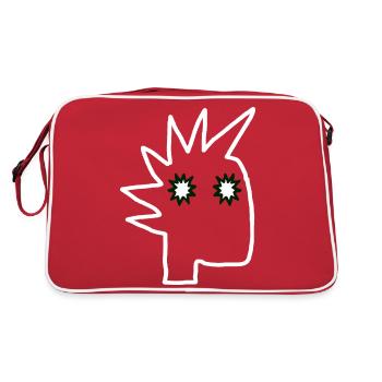 Punk Rock Pogo Anarchie Punks Punk Rocker Punk - Retro Tasche - Rot/Weiß - Hinten