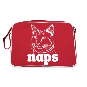 Naps said by the cat - Retro Bag - red/white - Back
