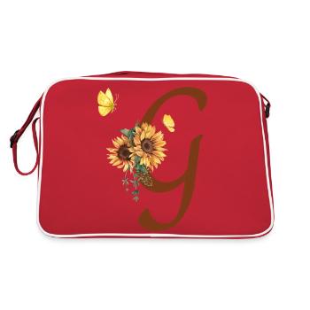 Lettre g tournesol papillon - Sac Retro - rouge/blanc - Dos