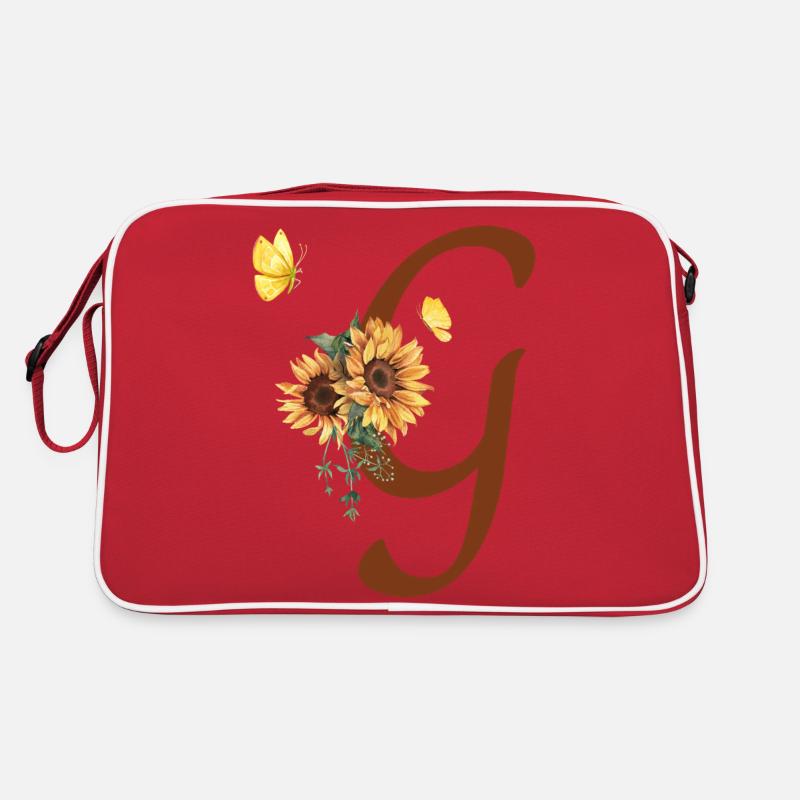 Lettre g tournesol papillon Sac Retro