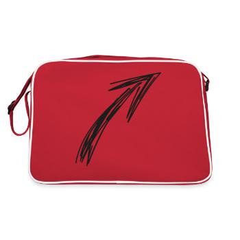 Esquisse de la flèche - Sac Retro - rouge/blanc - Dos