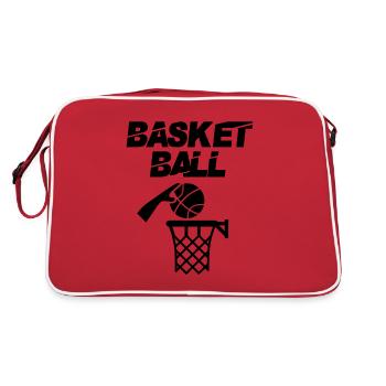 Basketball avec jeu de basket-ball Hoop - Sac Retro - rouge/blanc - Dos