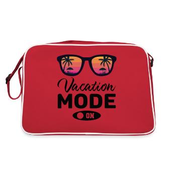 Vacation Mode with Sunglasses Urlaub Modus Brille - Retro Bag - red/white - Back