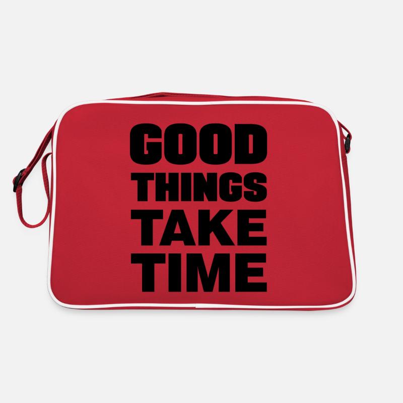 Good things take time Motivation Quotes Retro Bag