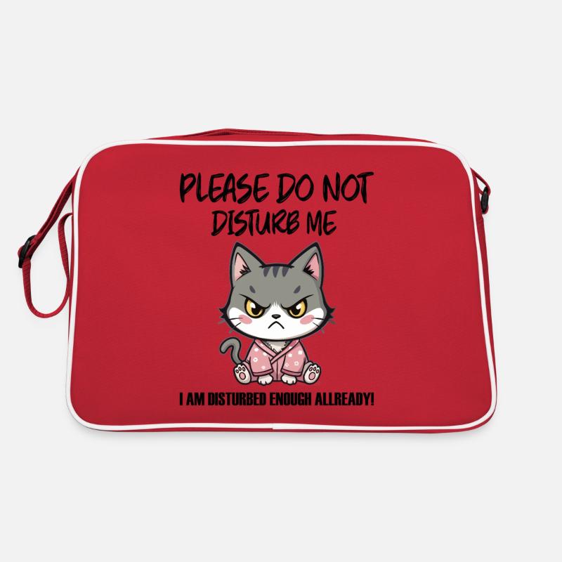 Ne me dérange pas un drôle de chat en colère böse Katze Sac Retro