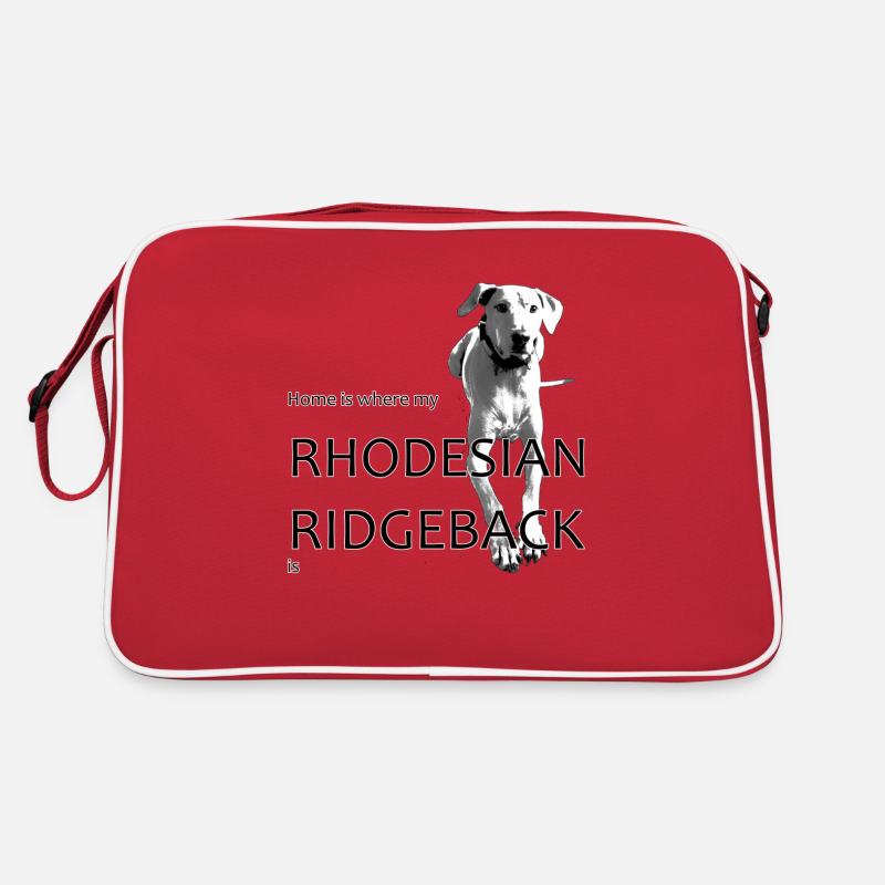 Home is where my Rhodesian Ridgeback is - Retro Bag - red/white