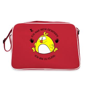 I weighed myself I am too small - Retro Bag - red/white - Back