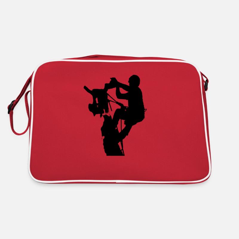 Arborist Baumpfleger - Retro Tasche - Rot/Weiß