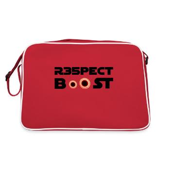 R35PECT Boost GTR R35 Hommage für Tuner und Fans - Retro Tasche - Rot/Weiß - Hinten