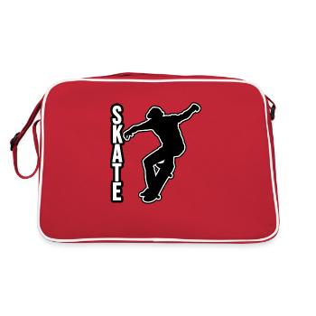 Skate - Skater - Sac Retro - rouge/blanc - Dos