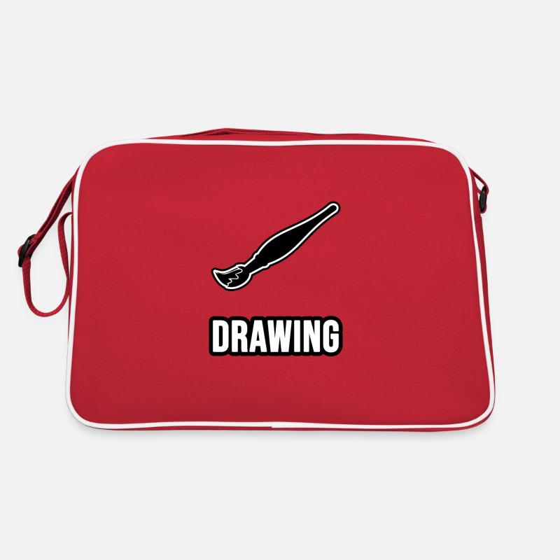 Drawing - Brush Retro Bag