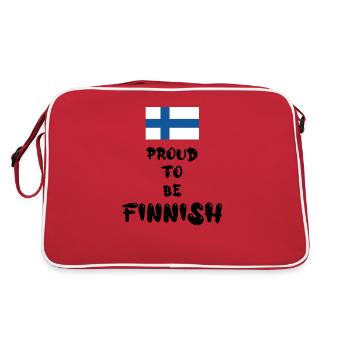 'Proud To Be Finnish' - Retro Bag - red/white - Back