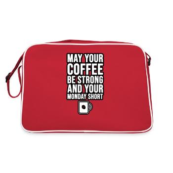 May your coffee be strong and your Monday short - Retro Bag - red/white - Back