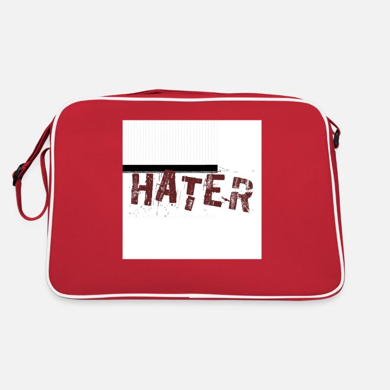 Hater - Retro Tasche - Rot/Weiß