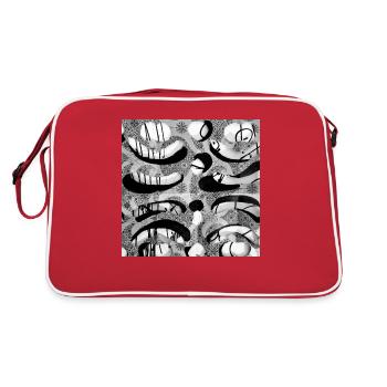 Pattern - Retro Tasche - Rot/Weiß - Hinten