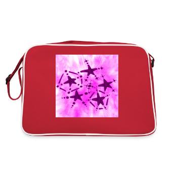 5 STARS SMILING LILAC - Retro Bag - red/white - Back