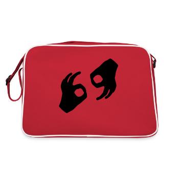 Mains 69 - Sac Retro - rouge/blanc - Dos