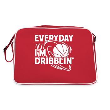 Basket-ball! BBall! Streetball! NBA! tribunal - Sac Retro - rouge/blanc - Dos