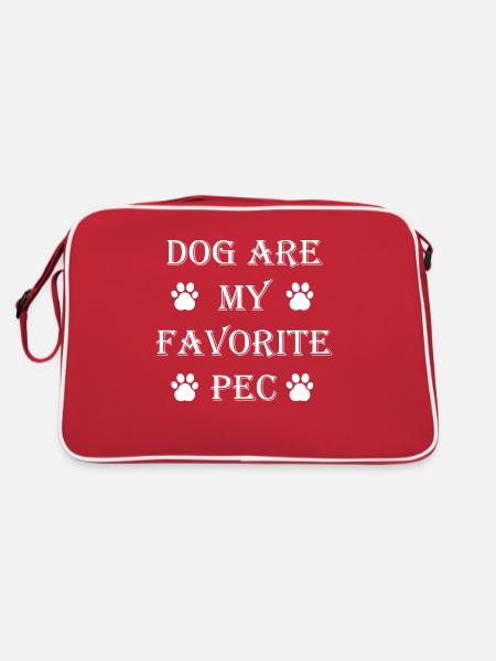 Hund Dog - Retro Tasche - Rot/Weiß