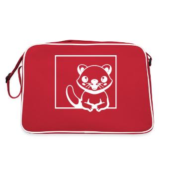 CHIEN CHAT ANIMAL DE COMPAGNIE - Sac Retro - rouge/blanc - Dos