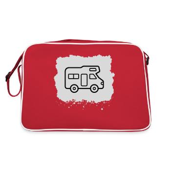 Motorhome Camping Camper Campsite - Retro Bag - red/white - Back