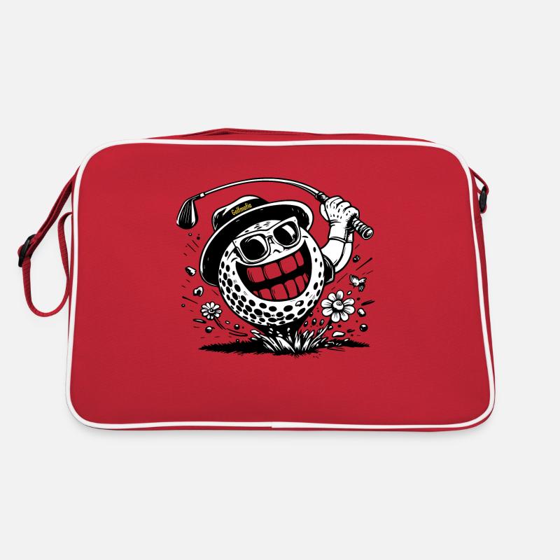 ScaryGolfer - Retro Tasche - Rot/Weiß
