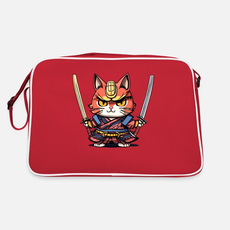 Samurai Cat #41 Retro Bag