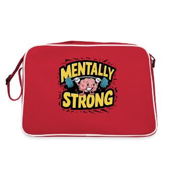 mentalement fort - bien etre - Sac Retro - rouge/blanc - Dos