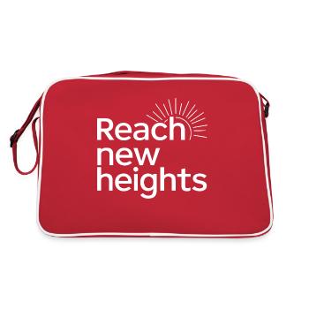 REACH NEW HEIGHTS - Retro Bag - red/white - Back