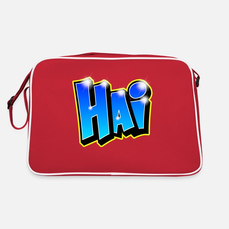 Graffiti name "HAI"jauneImprimable tout support ! Sac Retro