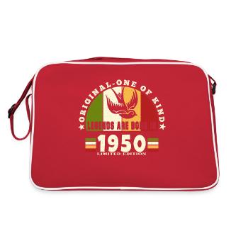 1950 Vintage Geburtstag Legende Geschenk - Retro Tasche - Rot/Weiß - Hinten