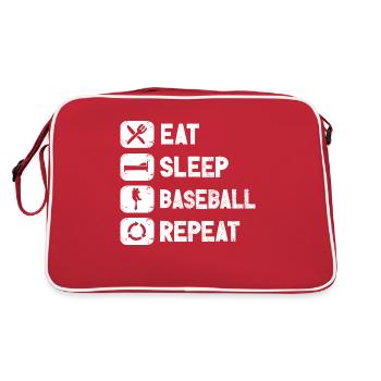 Joueur de baseball Équipe de baseball Baseballer - Sac Retro - rouge/blanc - Dos