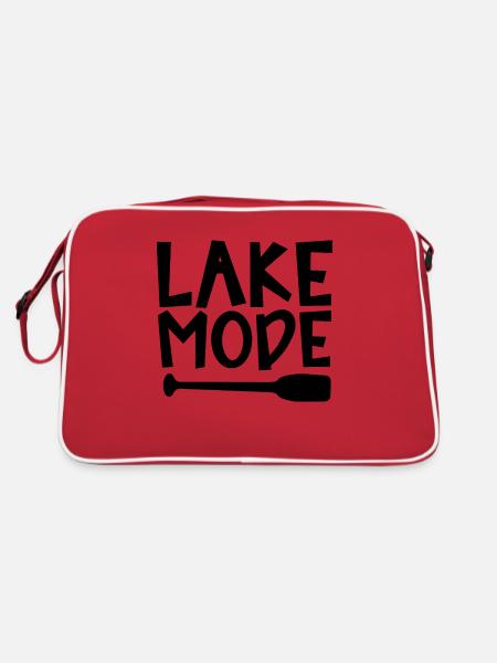 Lake Mode Adventure PaddleMotivation Design - Retro Bag - red/white - Back