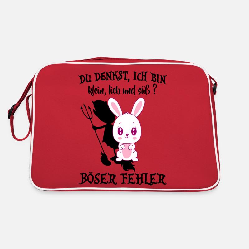 kleiner teufel devil klein lieb süß dreizack Retro Tasche