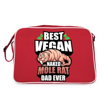 Rat taupe nu végétalien - Sac Retro - rouge/blanc - Dos