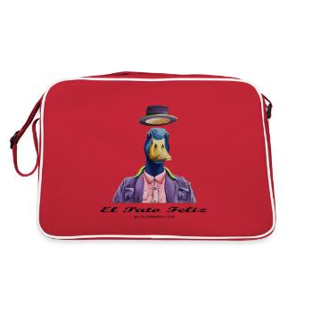 El Pato Feliz - Die glückliche Ente - Retro Tasche - Rot/Weiß - Hinten