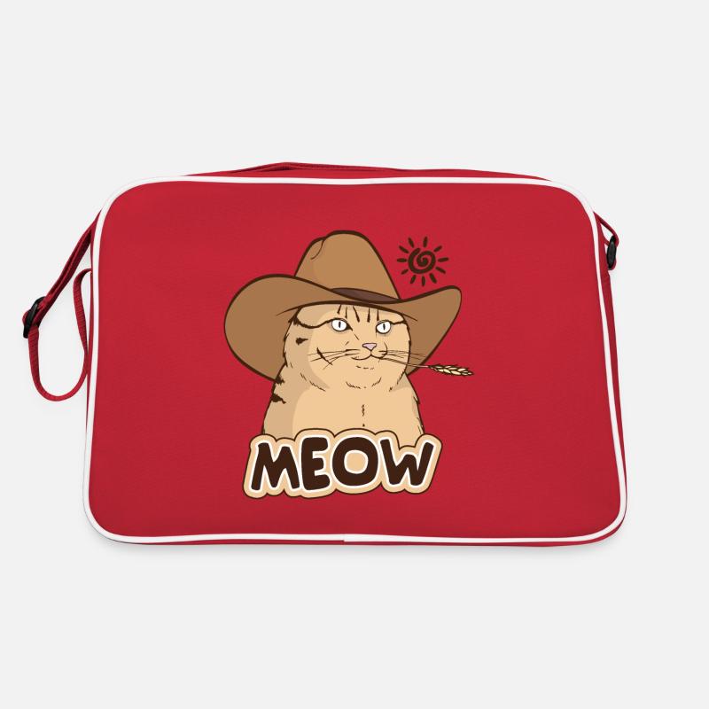 Cowboy Katze Retro Tasche