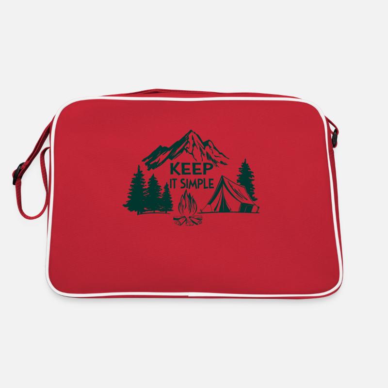Keep it simple Abenteuer Wandern Camping Geschenk Retro Tasche