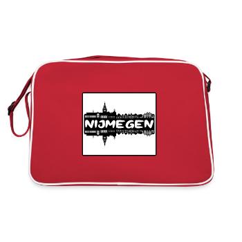 Nimègue Pays-Bas Skyline Silhouette Travel Sou - Sac Retro - rouge/blanc - Dos