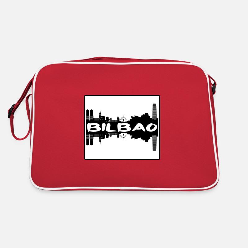 Bilbao Espagne Skyline Silhouette Souvenir de Voyage Sac Retro