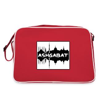 Ashgabat Turkménistan Skyline Silhouette Voyage So - Sac Retro - rouge/blanc - Dos