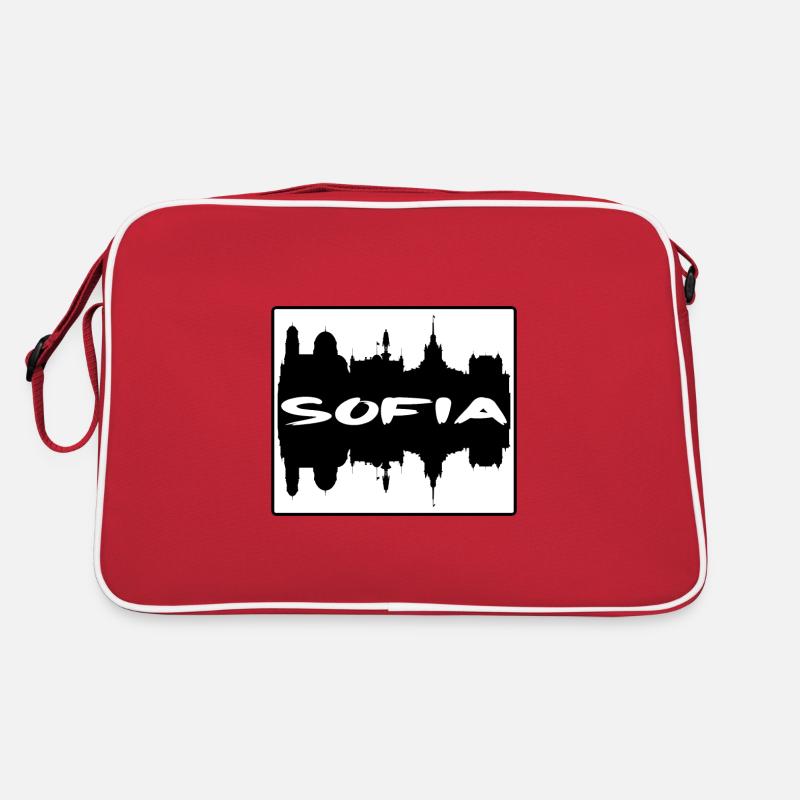 Sofia Bulgaria Skyline Silhouette Travel Souvenir Retro Bag