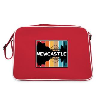 Newcastle Angleterre Skyline Silhouette Travel Souven - Sac Retro - rouge/blanc - Dos