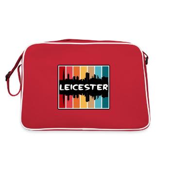 Leicester Angleterre Skyline Silhouette Travel Souven - Sac Retro - rouge/blanc - Dos
