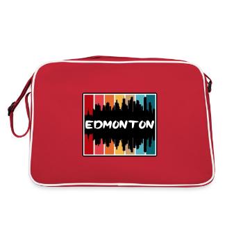 Edmonton Canada Skyline Silhouette Souvenir de voyage - Sac Retro - rouge/blanc - Dos